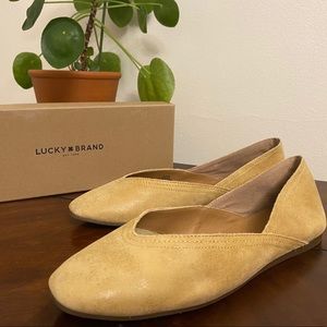 Lucky Brand Mustard Suede Flats 11